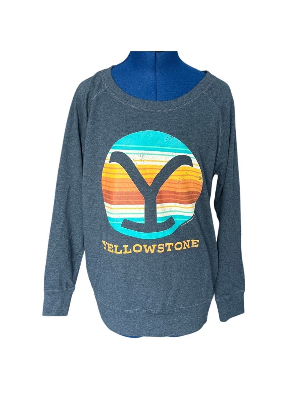 Yellowstone Blue Crewneck Sweatshirt Women's Size L
